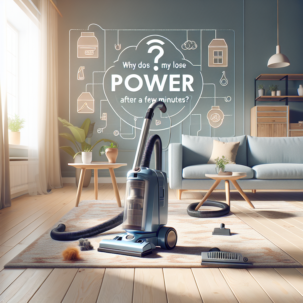 pourquoi mon aspirateur perd il de la puissance apres quelques minutes